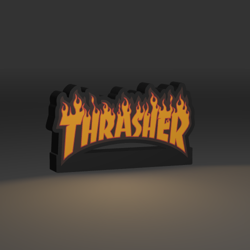 Thrasher Logo Light LED light box – custom 3D printed – Lit Layer Creations